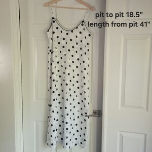 Elegant Black and White Polka Dot Chemise